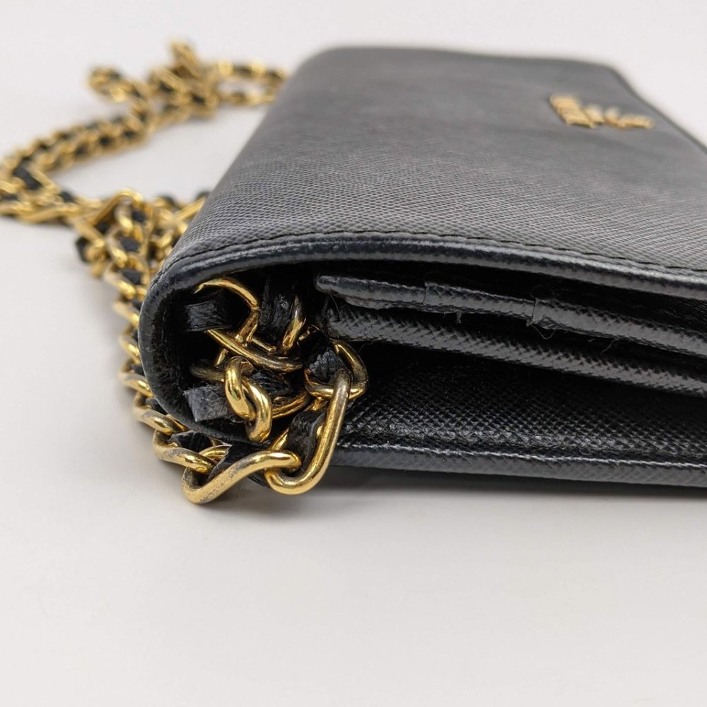 SOLD Prada Black Saffiano Wallet on Chain Bag - Picture 8 of 10